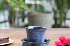 Nakshikathaa | Ceramic Coffee Dabara - Blue