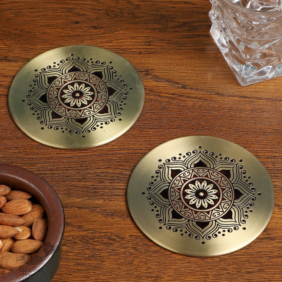 shop online Brass Coaster - Set of 2