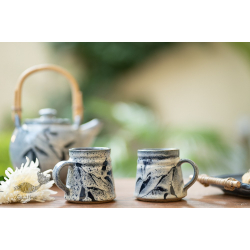 Nakshikathaa ✠ Light Blue Mugs - Set of 2