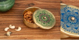Nakshikathaa ✠ Brass Nut Bowl / Storage Container ( Three Color Options )