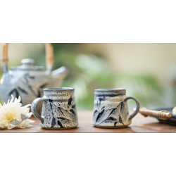 Nakshikathaa ✠ Light Blue Mugs - Set of 2