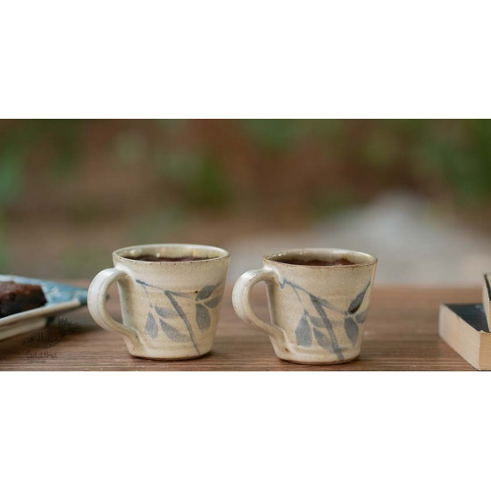 White and Blue Cups - Set of 2