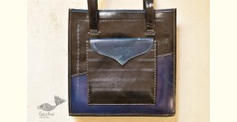 The nomad within me ♠ Kutchi Leather Bags - Blue Black tote ♠ 8