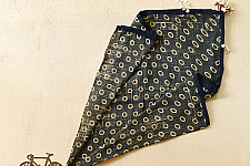 Sair . सैर ~ Block Printed Cotton - Moon Ring Scarf