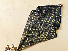 Sair . सैर ~ Block Printed Cotton - Moon Ring Scarf