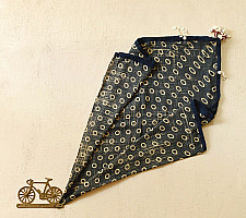 Sair . सैर ~ Block Printed Cotton - Moon Ring Scarf
