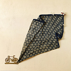 Sair . सैर ~ Block Printed Cotton - Moon Ring Scarf