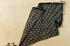 Sair . सैर ~ Block Printed Cotton - Moon Ring Scarf