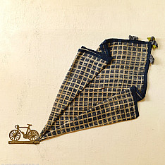 Sair . सैर ~ Block Printed Cotton - Big Checks Scarf