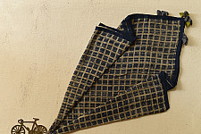 Sair . सैर ~ Block Printed Cotton - Big Checks Scarf