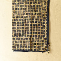 Sair . सैर ~ Block Printed Cotton - Big Checks Scarf