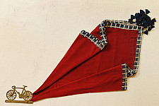 Sair . सैर ~ Block Printed Cotton - Red Scarf 