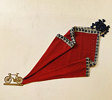 Sair . सैर ~ Block Printed Cotton - Red Scarf 