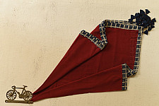 Sair . सैर ~ Block Printed Cotton - Red Scarf 
