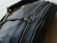 The Blue Lotus | Leather Waist Purse - Black