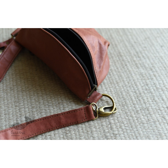 shop Leather Waist Bag - Brown