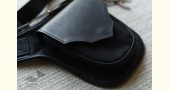 shop Leather Waist Purse in Black Color