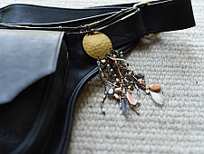 The Blue Lotus | Leather Waist Purse in Black Color