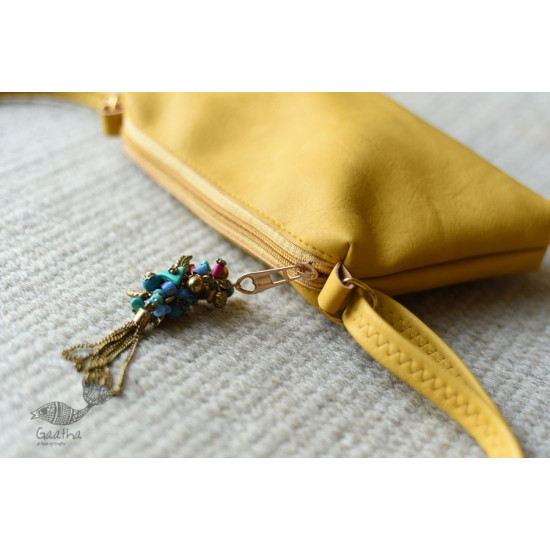 shop Leather yellow Sling Bag