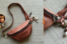 The Blue Lotus | Leather Waist Bag - Brown