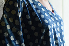 JUNO ~ Handmade Indigo Block Print Cotton Kaftan