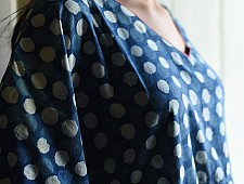 JUNO ~ Handmade Indigo Block Print Cotton Kaftan