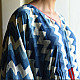 shop Indigo Block Printed Cotton Kaftan
