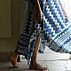 shop Indigo Block Printed Cotton Kaftan