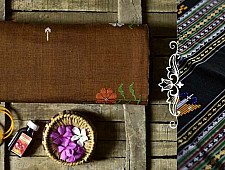 Aalta . आलता ✥ Dhalapathar Handloom Cotton Saree ✥ 1