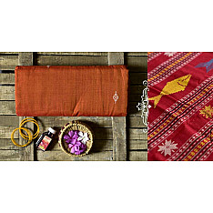 Aalta . आलता ✥ Dhalapathar Handloom Cotton Saree ✥ 10