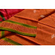 Shop handloom thalapathara orange cotton saree