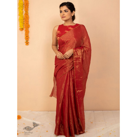 उत्सव  ✻ Tissue Chanderi Silk Saree ✻ 32