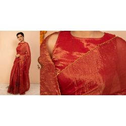 उत्सव  ✻ Tissue Chanderi Silk Saree ✻ 32