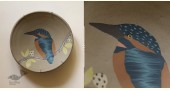Handmade Ceramic Wall Plate ( 8 x 8  ) - Kingfisher Bird - 16