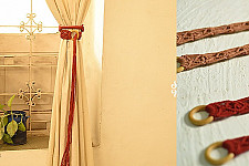 Knotted ▣ Cross Knot Double Length Hand-Knotted Curtain Tie-back (Set of 2)