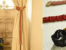 Knotted ▣ Meander Hand-Knotted Curtain Tie-back (Set of 2)