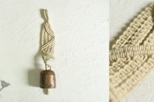 Knotted ▣ Twist and Twill Hand-Knotted Wind Chime with Metal Bell