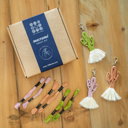 Knotted ▣ DIY Cactus Keychain Craft Kit - Light Colors