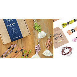 Knotted ▣ DIY Cactus Keychain Craft Kit - Light Colors
