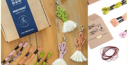 Knotted ▣ DIY Cactus Keychain Craft Kit - Light Colors