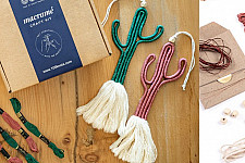Knotted ▣ DIY Cactus Wall Hanging Craft Kit - Dark Colors