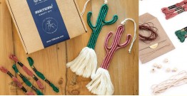 Knotted ▣ DIY Cactus Wall Hanging Craft Kit - Dark Colors