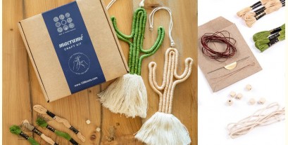 Knotted ▣ DIY Cactus Wall Hanging Craft Kit - Light Colors
