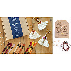 Knotted ▣ DIY Rainbow Key chain Craft Kit - Sunrise colors
