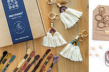 Knotted ▣ DIY Rainbow Key chain Craft Kit - Sunset colors