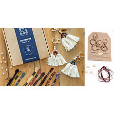 Knotted ▣ DIY Rainbow Key chain Craft Kit - Sunset colors