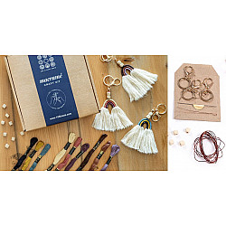 Knotted ▣ DIY Rainbow Key chain Craft Kit - Sunset colors