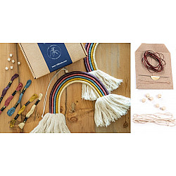 Knotted ▣ DIY Rainbow Wall Hanging Craft Kit - Dark Colors
