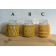 Hand knotted Candle Jar - Mustard Yellow