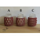 Hand knotted Candle Jar - Crimson Red